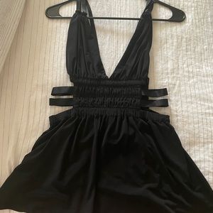 Strappy black tank top